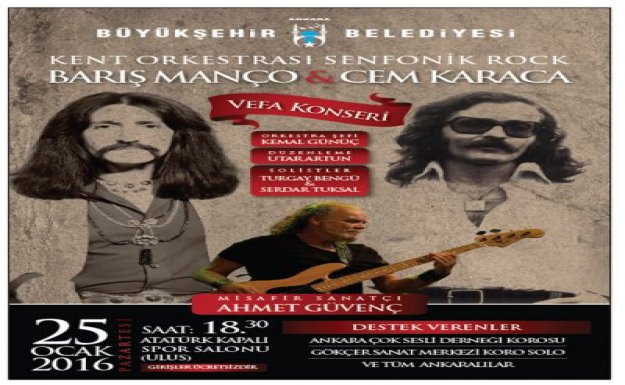 Ankara'da Barış Manço Cem Karaca Vefa Konseri