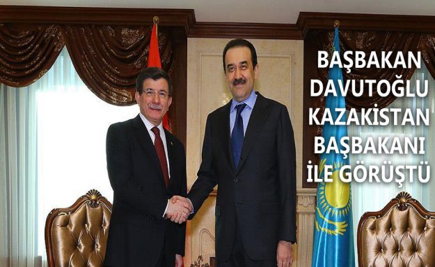 Başbakan Davutoğlu Kazak Mevkidaşı ile Görüştü