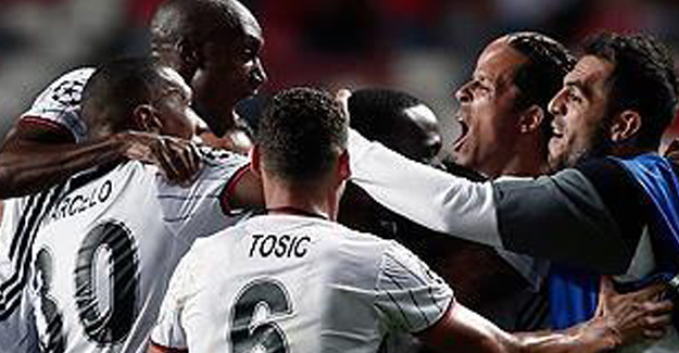 Beşiktaş, Benfica'dan Beraberlikle Dönüyor