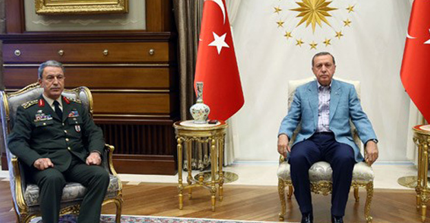 Cumhurbaşkanı Erdoğan, Genelkurmay Başkanı Akar'ı Kabul Etti