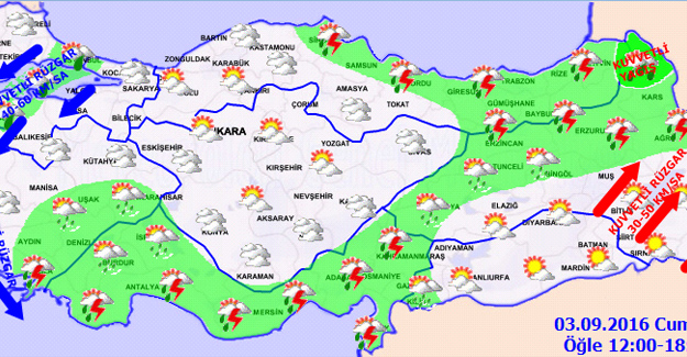 Doğu Karadeniz Ve Akdeniz İçin Kuvvetli Yağış Uyarısı