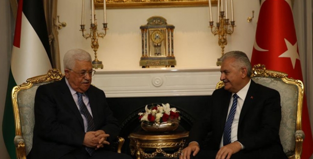 Başbakan Yıldırım Filistin Devlet Başkanı Mahmud Abbas İle Görüştü