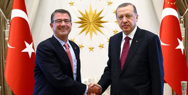 Cumhurbaşkanı Erdoğan, ABD Savunma Bakanı Carter'ı kabul etti