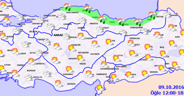 Sıcaklık Karadeniz’de 10 Derece Düşüyor