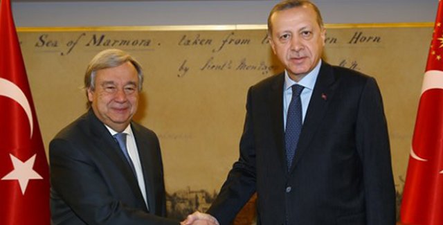 Cumhurbaşkanı Erdoğan, BM Genel Sekreteri Guterres'i Kabul Etti