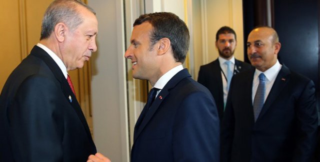 Cumhurbaşkanı Erdoğan Macron İle Görüştü