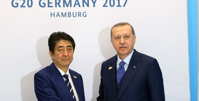 Cumhurbaşkanı Erdoğan, Japonya Başbakanı Abe'yi Kabul Etti