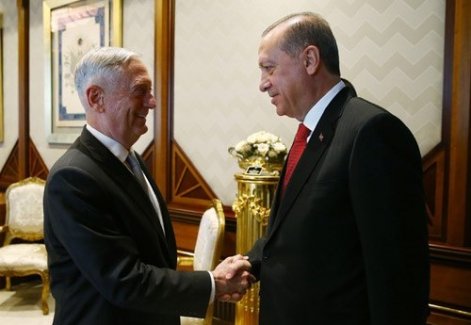 Cumhurbaşkanı Erdoğan ABD Savunma Bakanı Mattis’i Kabul Etti