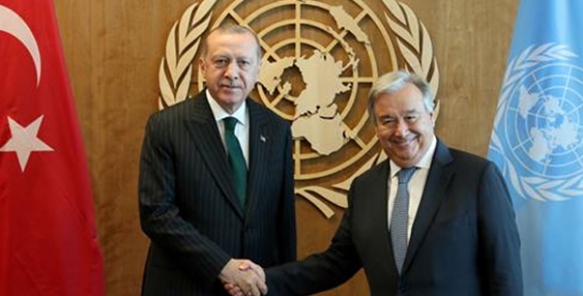 Cumhurbaşkanı Erdoğan, BM Genel Sekreteri Guterres İle Bir Araya Geldi