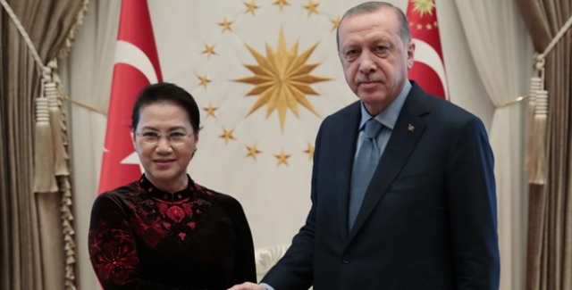 Cumhurbaşkanı Erdoğan, Vietnam Ulusal Meclis Başkanı Ngan’ı Kabul Etti