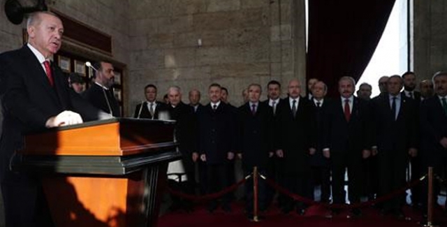 Atatürk'ün Ebediyete İntikalinin 80. Yıl Dönümü Nedeniyle Devlet Erkanı Anıtkabir'de