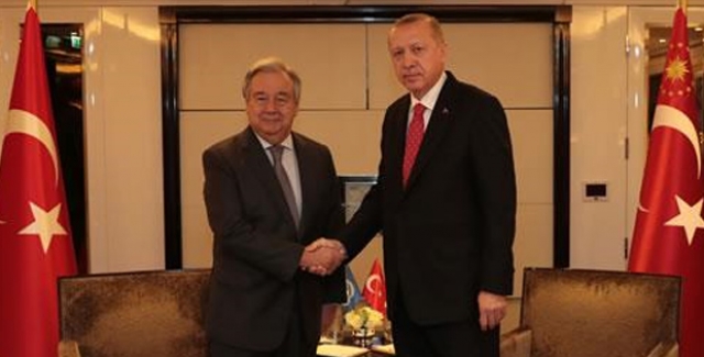 Cumhurbaşkanı Erdoğan, BM Genel Sekreteri Guterres İle Görüştü