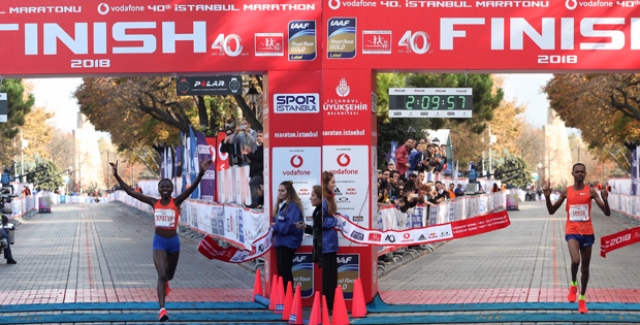 Vodafone 40. İstanbul Maratonuna Kenyalı Atletler Damga Vurdu