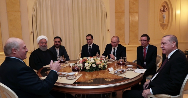 Erdoğan, Putin, Ruhani Ve Lukaşenko İle Bir Araya Geldi