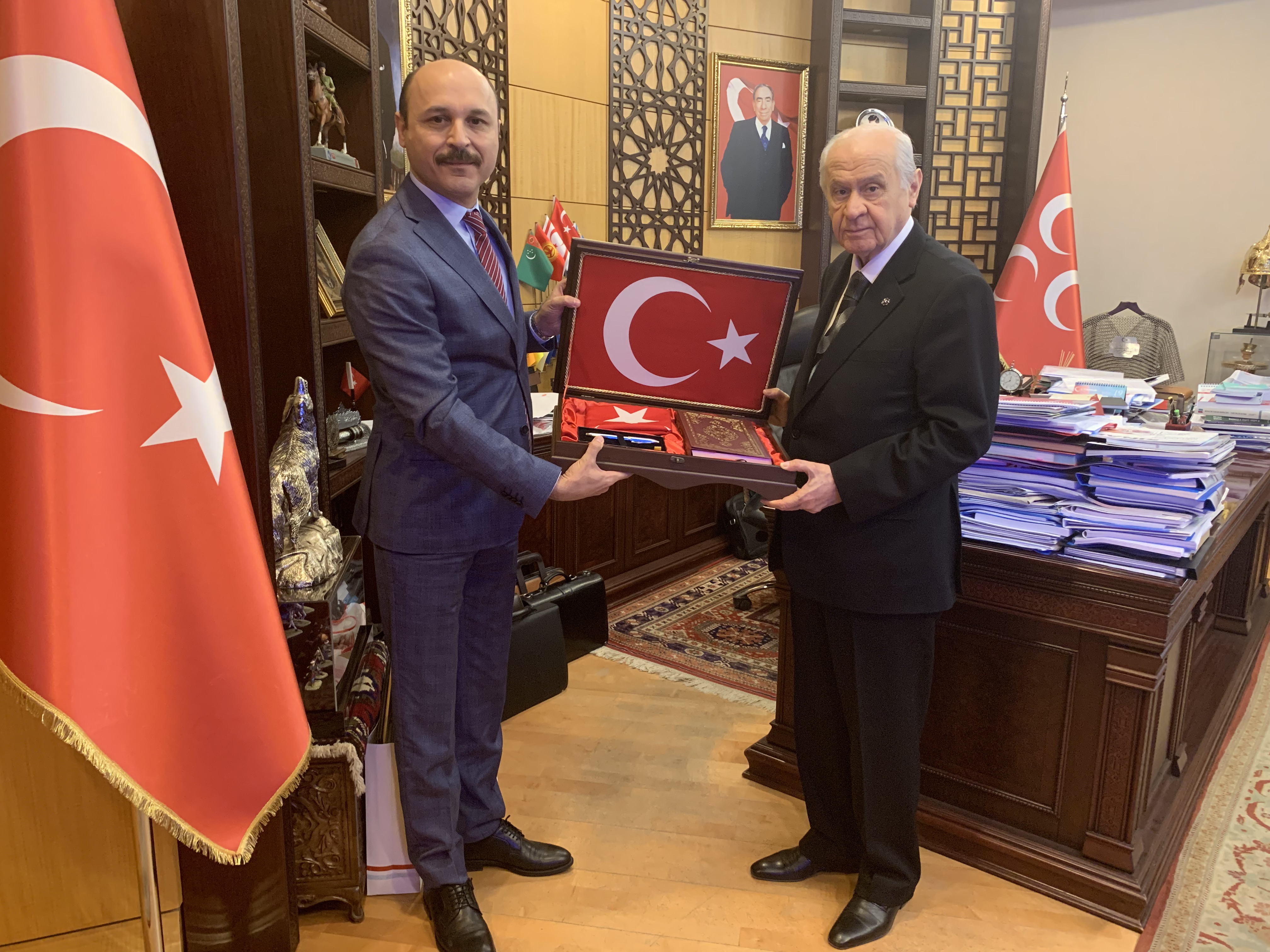 Türk Eğitim-Sen Genel Başkanı Geylan'dan MHP Genel Başkanı Bahçeli’ye Tebrik Ziyareti