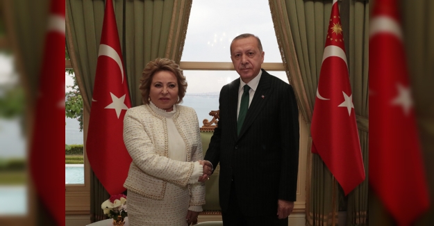 Cumhurbaşkanı Erdoğan, Rusya Federasyon Konseyi Başkanı Matviyenko’yu Kabul Etti
