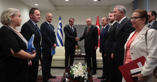 Cumhurbaşkanı Erdoğan, Yunanistan Başbakanı Miçotakis İle Görüştü