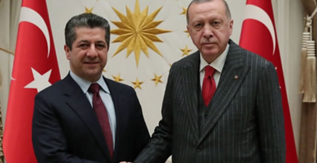 Cumhurbaşkanı Erdoğan, IKBY Başbakanı Barzani’yi Kabul Etti