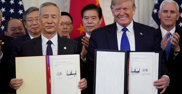 Çin İle ABD Birinci Faz Ekonomik Ve Ticari Anlaşmasını İmzaladı