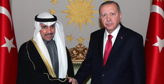 Cumhurbaşkanı Erdoğan, Kuveyt Ulusal Meclis Başkanı El Ganim’i Kabul Etti