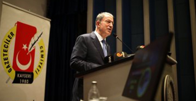 Milli Savunma Bakanı Akar Kayseri Gazeteciler Cemiyeti’nin Ödül Töreninde Konuştu