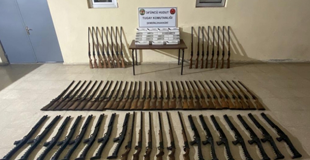 Hakkâri, Mardin, Van Ve Hatay Hudut Hatlarında 45 Adet Pompalı Tüfek, 85 Adet Av Tüfeği Ele Geçirildi