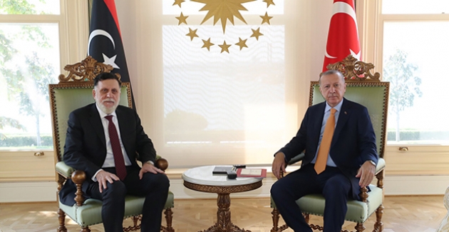 Cumhurbaşkanı Erdoğan, Libya Ulusal Mutabakat Hükûmeti Başkanlık Konseyi Başkanı Es-Serrac İle Görüştü