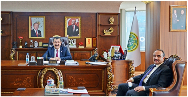 Bakan Yardımcısı Özkaldı, TÜDKİYEB Genel Başkanı Çelik'i Ziyaret Etti