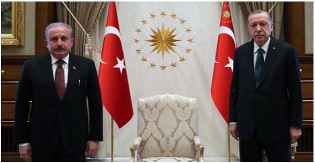Cumhurbaşkanı Erdoğan, TBMM Başkanı Şentop’u Kabul Etti