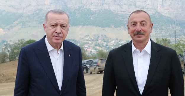 Cumhurbaşkanı Erdoğan, Azerbaycan Cumhurbaşkanı Aliyev İle Fuzuli’de Bir Araya Geldi
