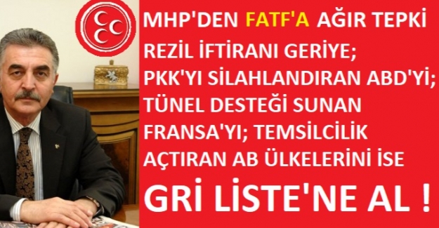 MHP'den FATF'a Ağır Tepki: Rezil İftiranı Geri Al !