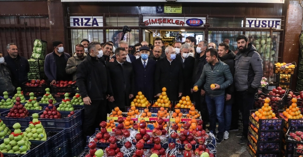Kılıçdaroğlu, Yavaş Ve Yaşar'la Ankara Hali'ni Ziyaret Etti