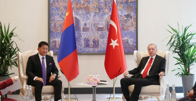Cumhurbaşkanı Erdoğan, Moğolistan Cumhurbaşkanı Khurelsukh İle Bir Araya Geldi