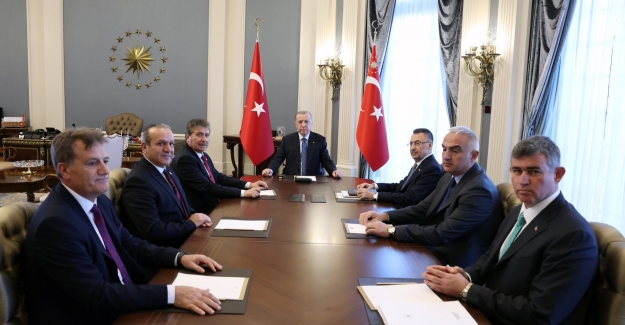 Cumhurbaşkanı Erdoğan, KKTC Başbakanı Üstel'i Kabul Etti