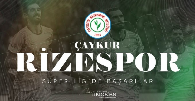 Cumhurbaşkanı Erdoğan'dan Süper Lig’e Yükselen Çaykur Rizespor'a Tebrik Mesajı