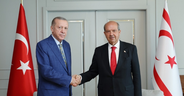 Cumhurbaşkanı Erdoğan, KKTC Cumhurbaşkanı Tatar ile Görüştü