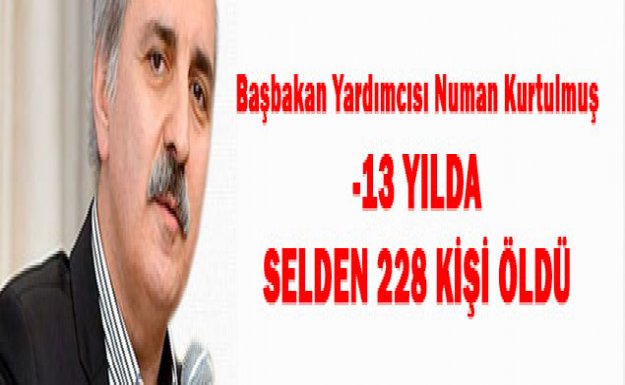 -13 YILDA SELDEN 228 KİŞİ ÖLDÜ