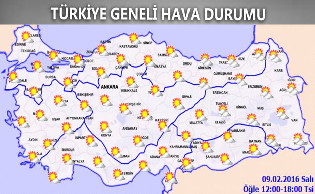 Türkiye Geneli Hava Yağışsız