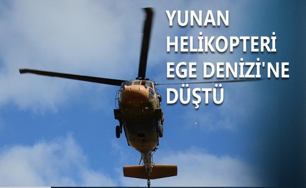 Ege Denizi'nde Yunan Helikopteri Düştü