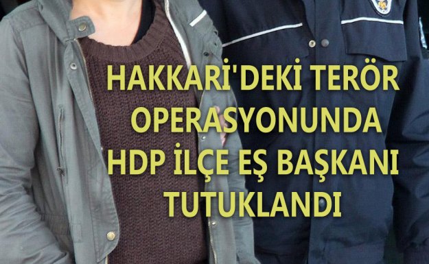 Hakkari'deki Terör Operasyonunda HDP İlçe Eş Başkanı Tutuklandı