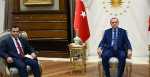 Cumhurbaşkanı Erdoğan, AYM Başkanı Arslan'ı Kabul Etti