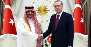 Cumhurbaşkanı Erdoğan Suudi Arabistan Veliaht Prensi Abdülaziz Al Suud’u Kabul Etti