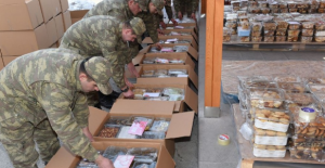 TSK: Askerler İçin Hazırlanan İkram Malzemeleri ve Mektuplar El Bab'a Gönderildi