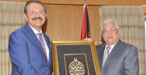 Filistin Devlet Başkanı Mahmut Abbas Ve Hisarcıklıoğlu, Cenin Sanayi Bölgesi’ni Görüştü