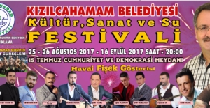 Kızılcahamam’da Kültür, Sanat Ve Su Festivali Düzenleniyor