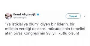 Kılıçdaroğlu’ndan Sivas Kongresi Mesajı