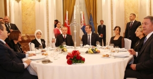 Cumhurbaşkanı Erdoğan, Vuçiç Tarafından Onuruna Verilen Yemeğe Katıldı