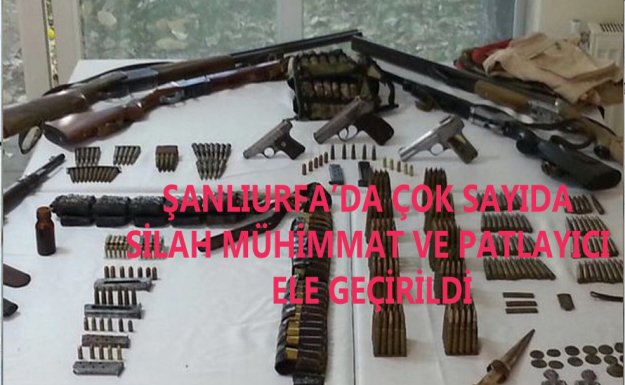Şanlıurfa'da Çok Sayıda Silah,Mühimmat Ve Patlayıcı Yakalandı