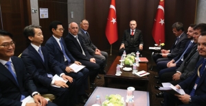 Cumhurbaşkanı Erdoğan, Hyundai Firması Yöneticilerini Kabul Etti