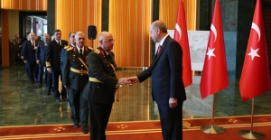 Cumhurbaşkanı Erdoğan, Cumhurbaşkanlığı Külliyesinde Tebrikleri Kabul Etti